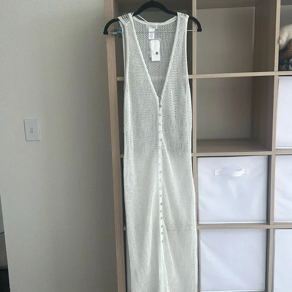 NWT L*Space Adrift Crochet Dress in White Size XL/TG - Picture 2 of 5